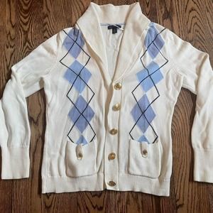 Preppy tommy hilfiger cardigan sweater